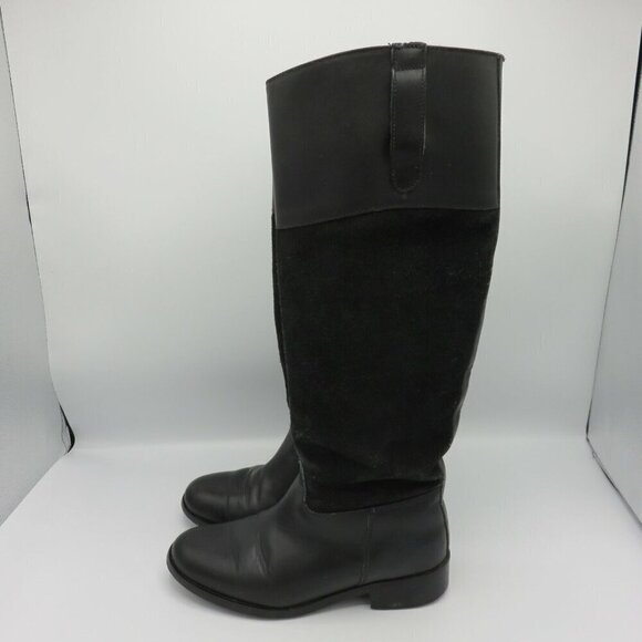 Steve Madden Womens 6 Ritte Leather Upper Black Winter Riding Boots Tall Shaft - Picture 3 of 11